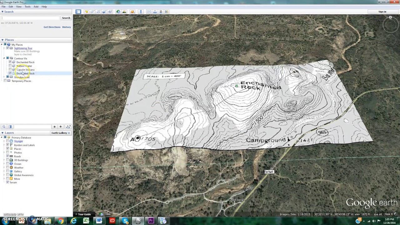 Google maps elevation layer